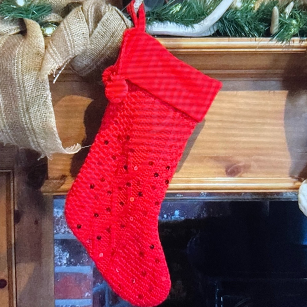 Stocking, NWOT, red sweater stocking